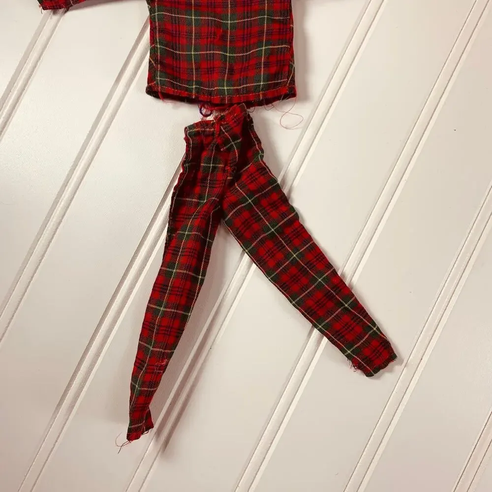 Barbie Plaid Jacket Pant Set 60s 70s Clone Yellow Buttons